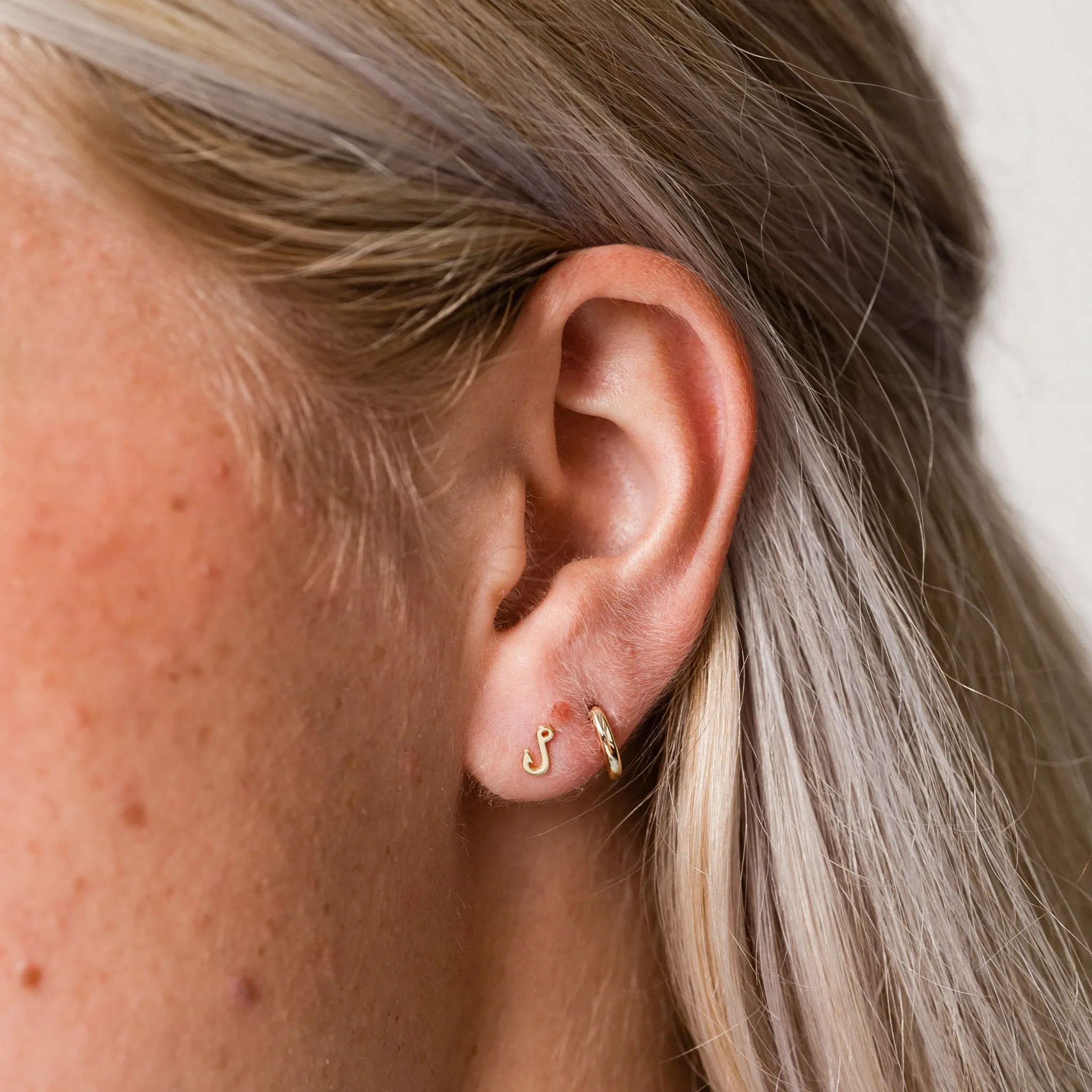 Tiny Fish Hook Stud Earrings Sterling Silver sold by Modcloth product image thumbnail 4