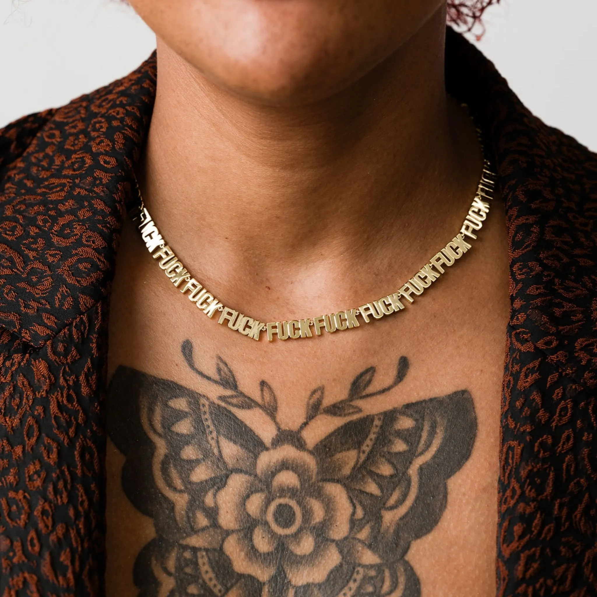 Fuck Fuck Fuck Chain Necklace sold by Modcloth