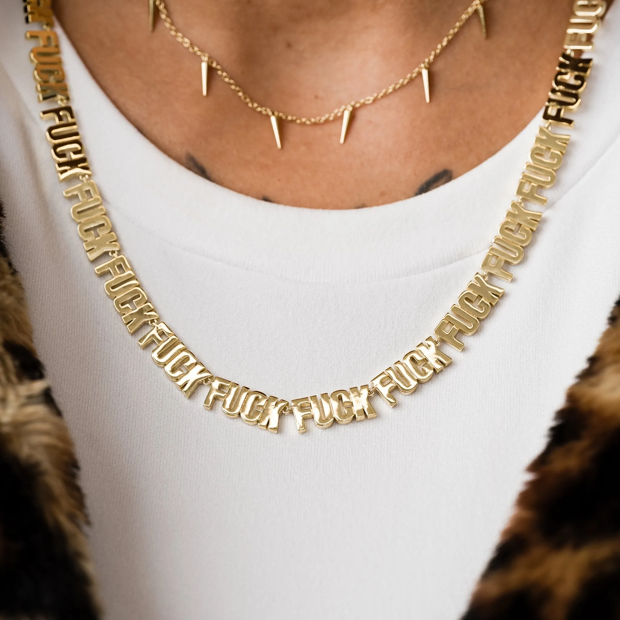 Fuck Fuck Fuck Chain Necklace sold by Modcloth product image thumbnail 4