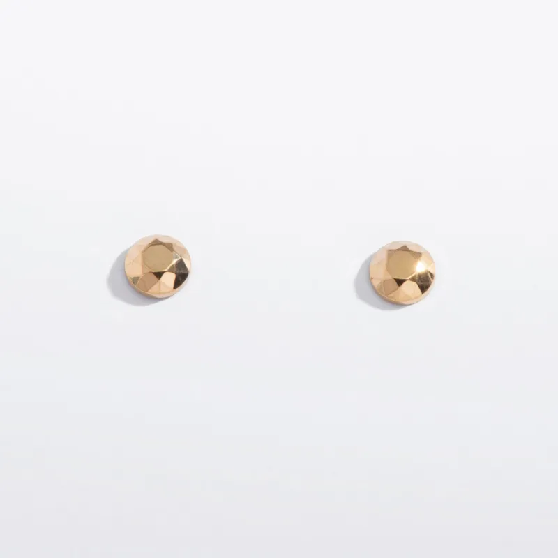 Tiny Faceted Circle Flat Back Stud Earrings sold by Modcloth
