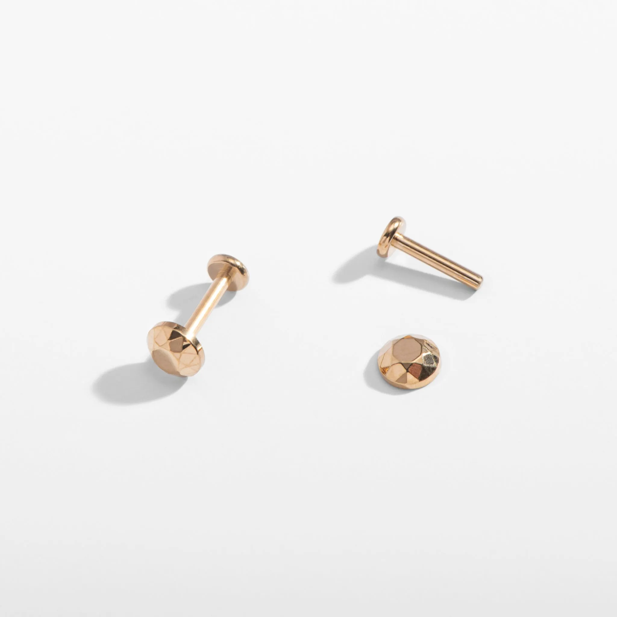 Tiny Faceted Circle Flat Back Stud Earrings sold by Modcloth product image thumbnail 5