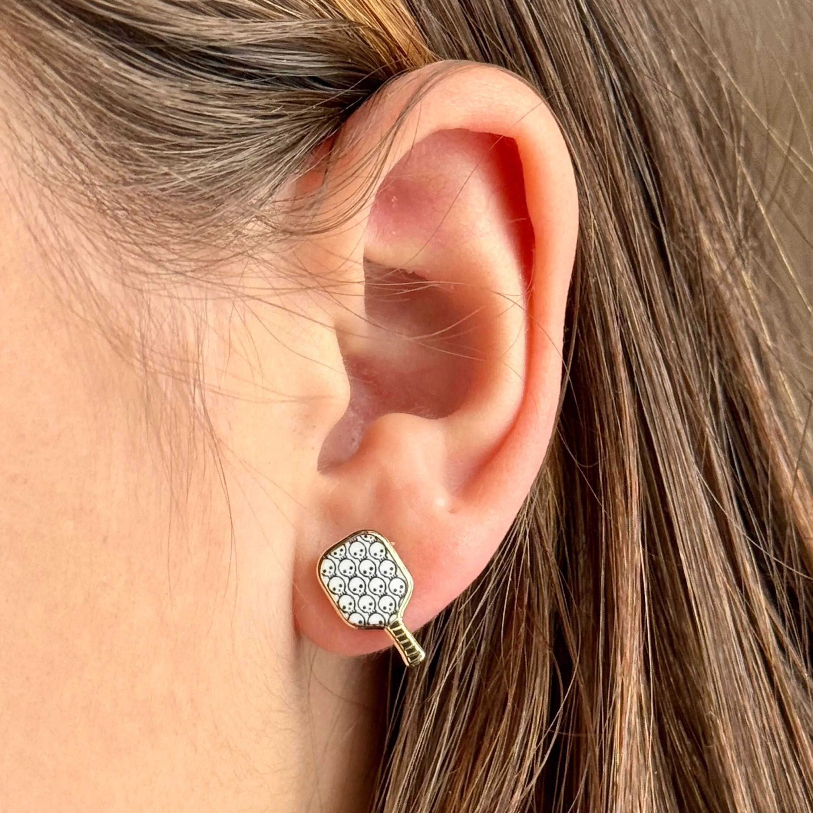 Edgy Pickleball Stud Earrings sold by Modcloth product image thumbnail 3