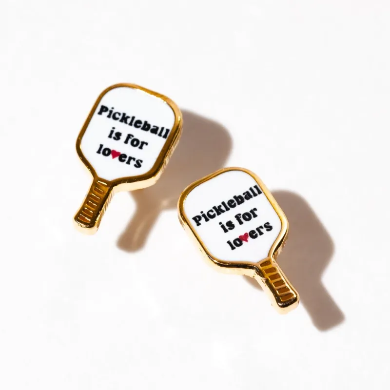Edgy Pickleball Stud Earrings sold by Modcloth