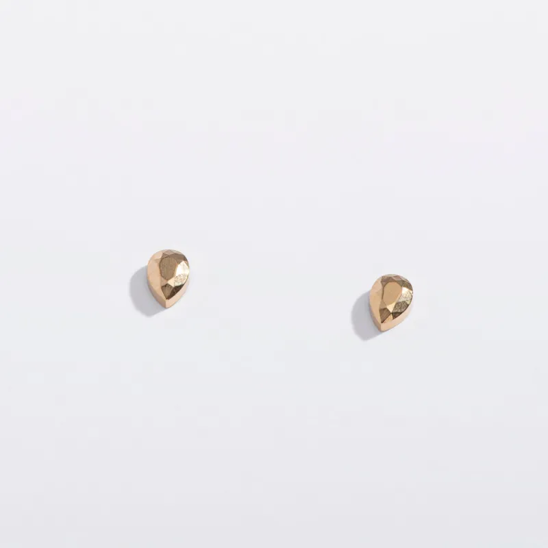 Tiny Faceted Teardrop Flat Back Stud Earrings sold by Modcloth
