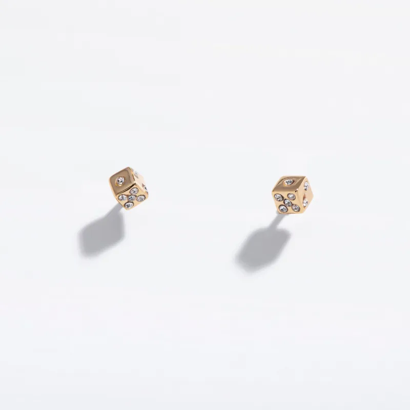 Tiny Dice Stud Earrings Sterling Silver made by Modcloth