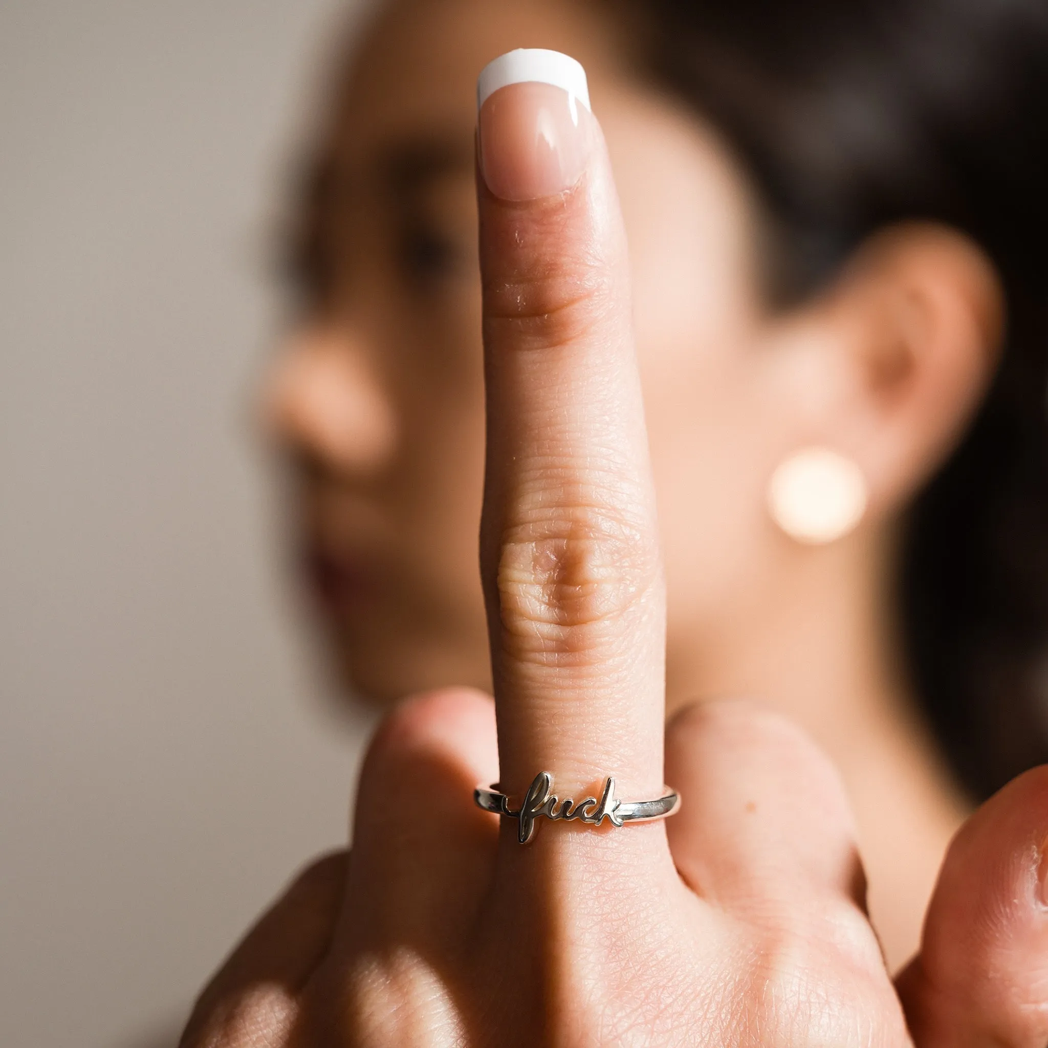 Fuck Script Ring sold by Modcloth product image thumbnail 4