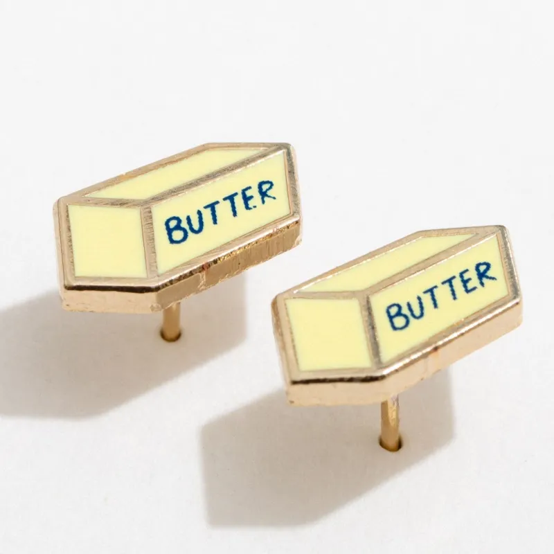 Butter Stick Stud Earrings made by Modcloth
