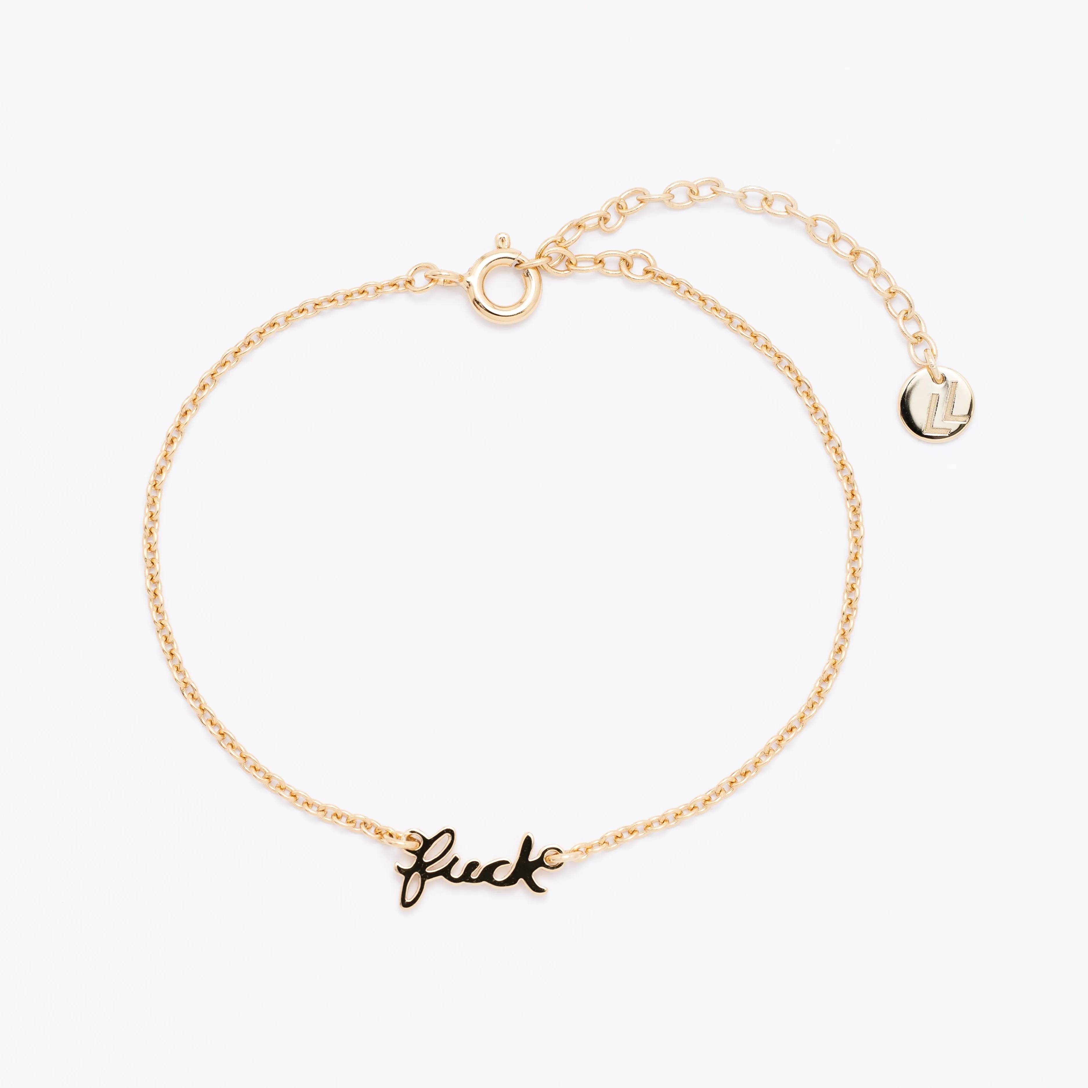 Fuck Script Bracelet sold by Modcloth