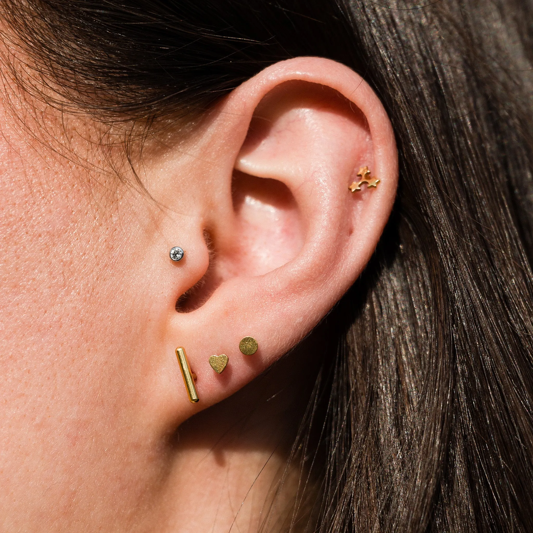 Tiny Bar Flat Back Stud Earrings sold by Modcloth product image thumbnail 2