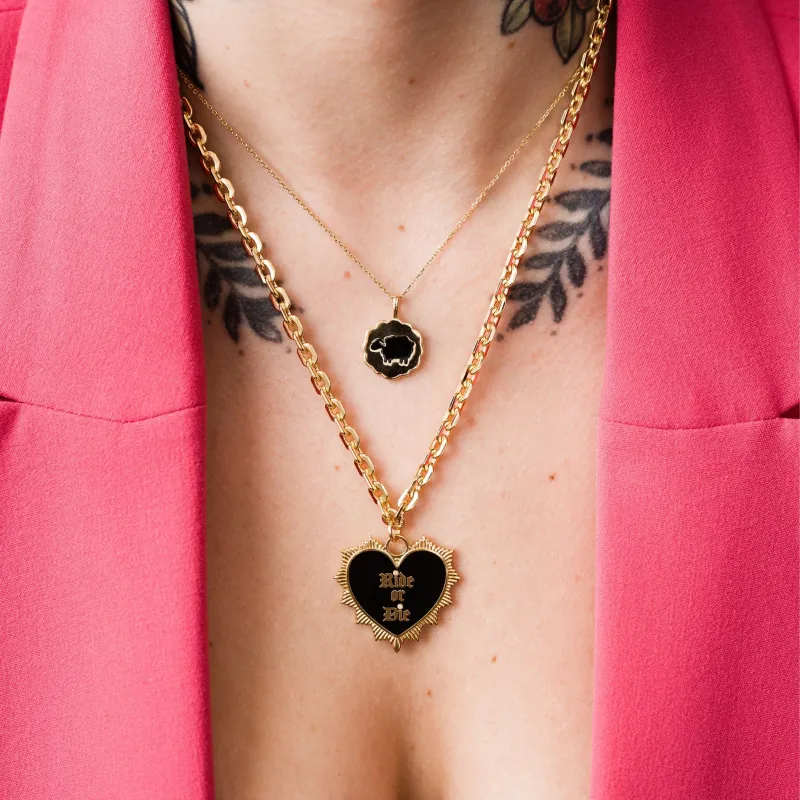 Ride or Die Pendant Necklace made by Modcloth