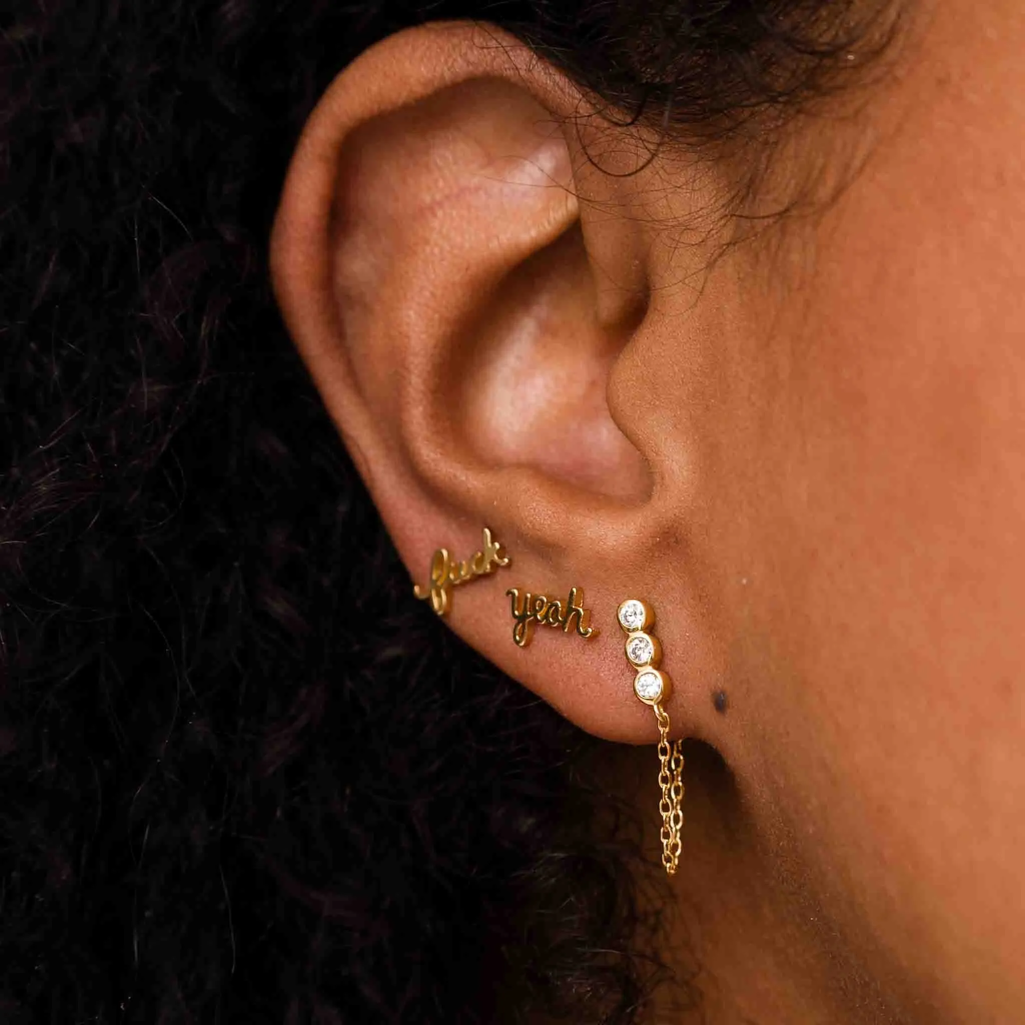 Liza Chain Stud Earrings sold by Modcloth product image thumbnail 2