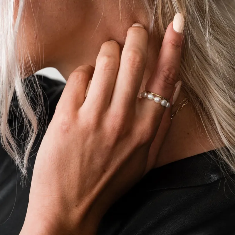 Beaded Freshwater Pearl Ring made by Modcloth