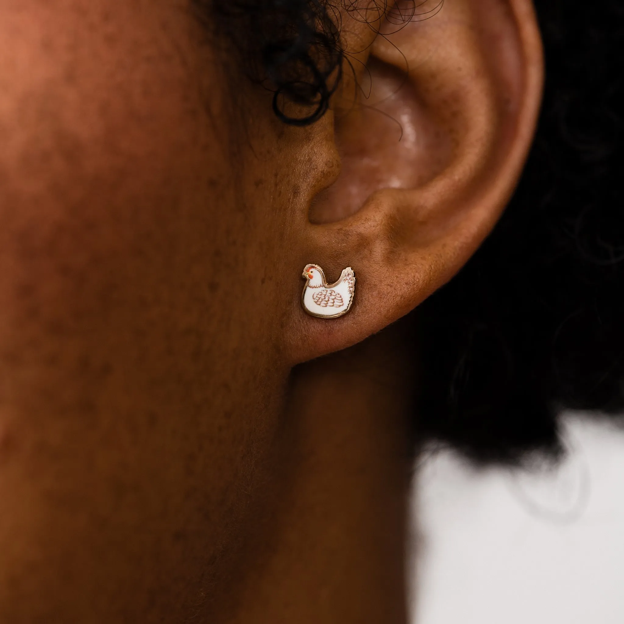 Chicken Stud Earrings sold by Modcloth product image thumbnail 2