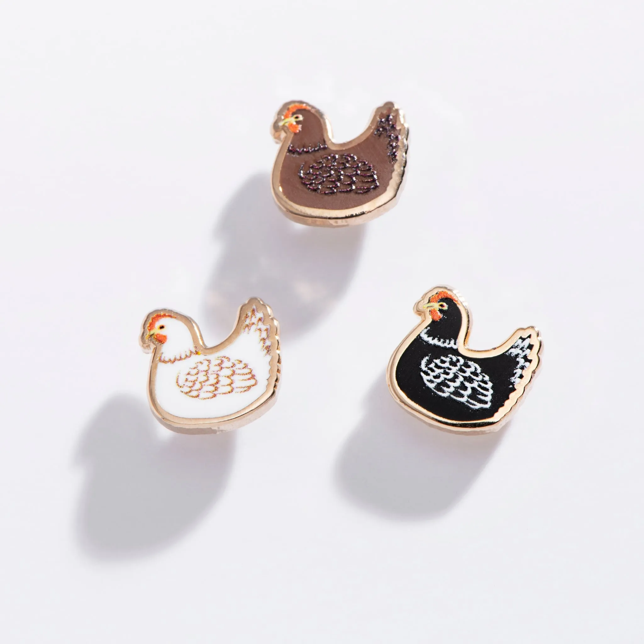Chicken Stud Earrings sold by Modcloth