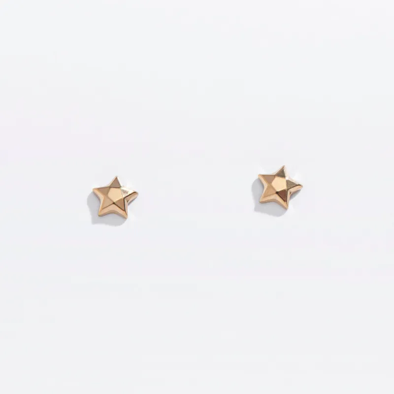 Tiny Faceted Star Flat Back Stud Earrings sold by Modcloth