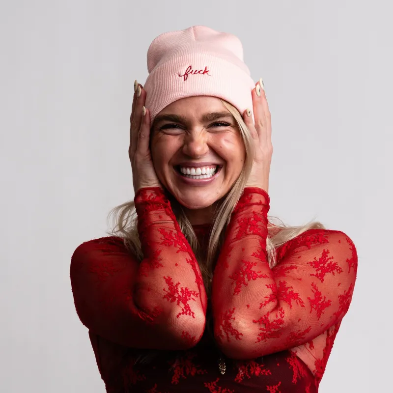 Fuck Script Beanie made by Modcloth