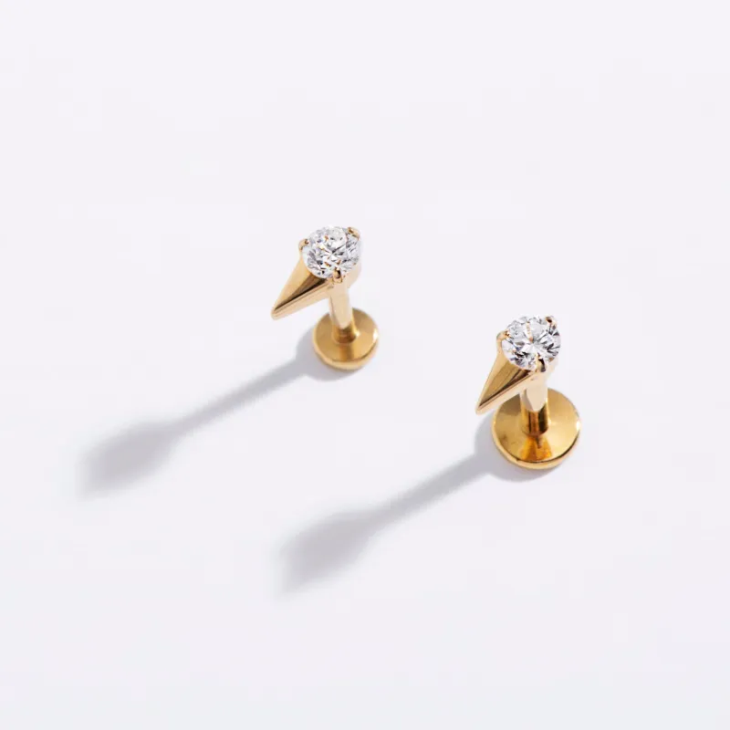 Spike CZ Flat Back Studs sold by Modcloth
