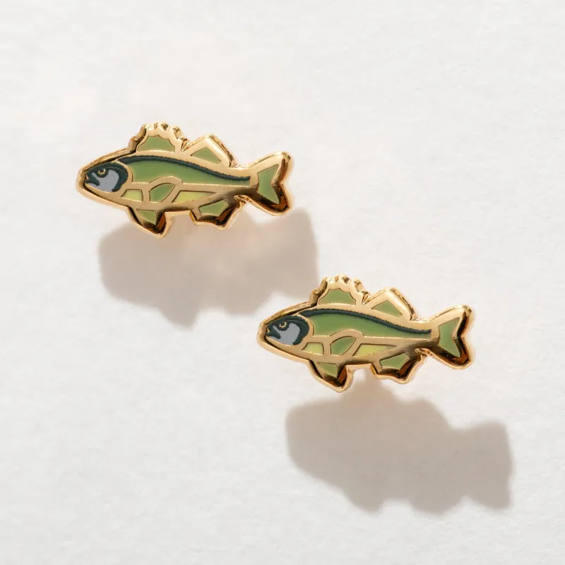 Bass Fish Studs made by Modcloth