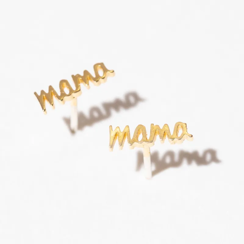 Mama Script Studs sold by Modcloth
