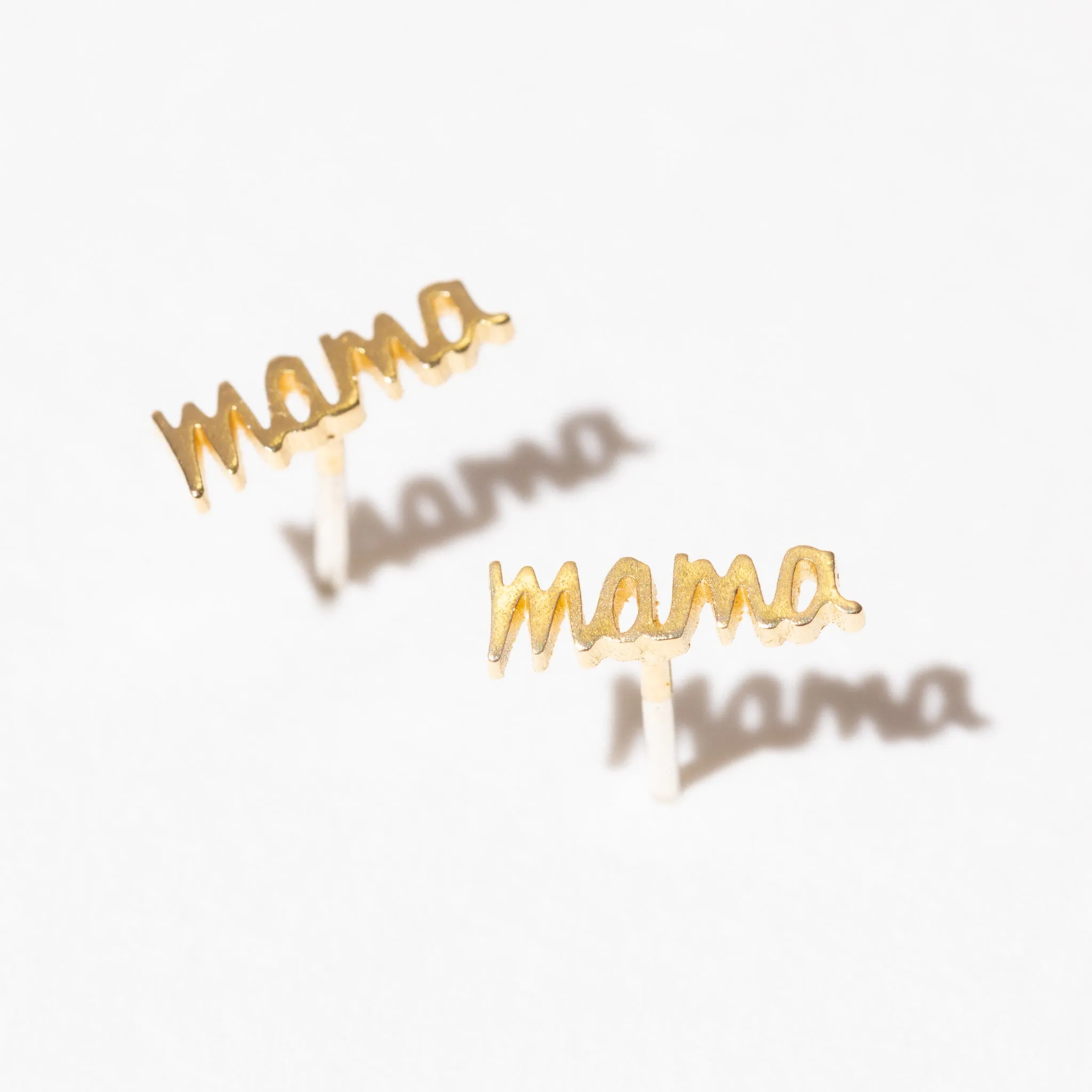 Mama Script Studs sold by Modcloth