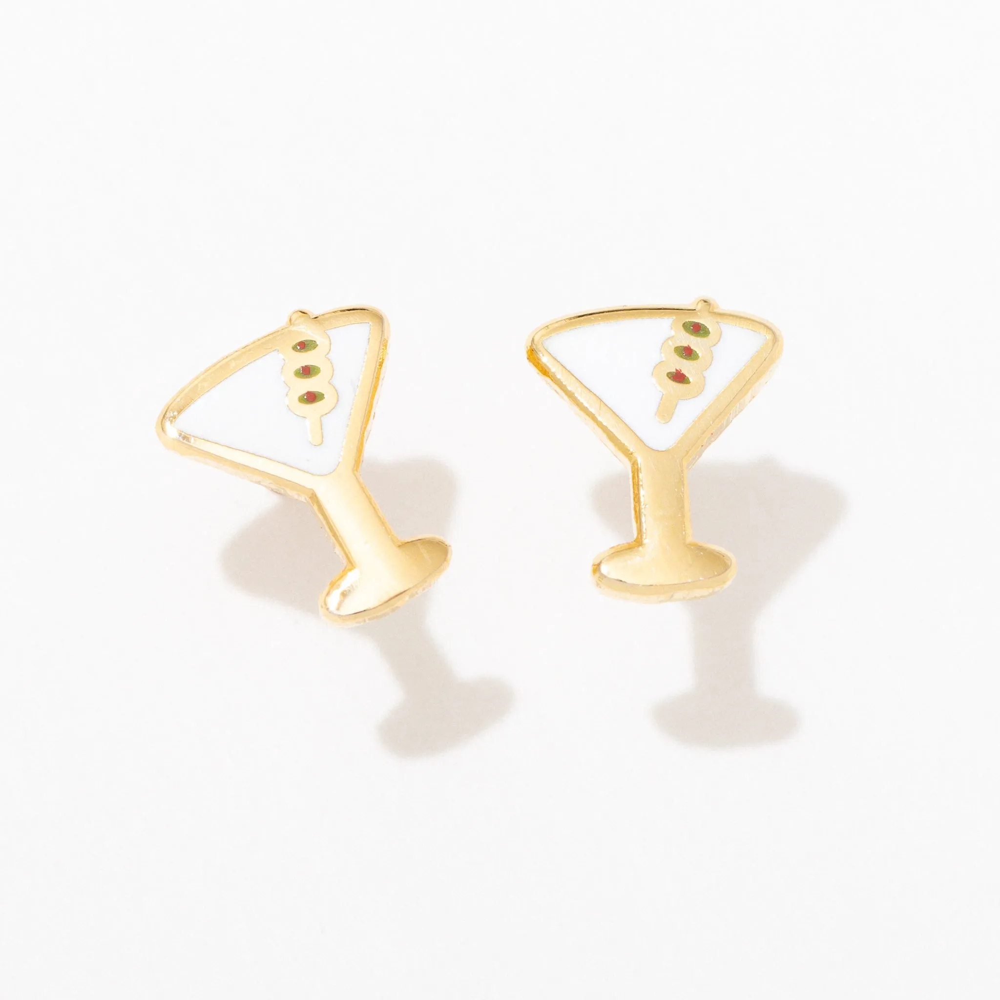 Martini Stud Earrings sold by Modcloth