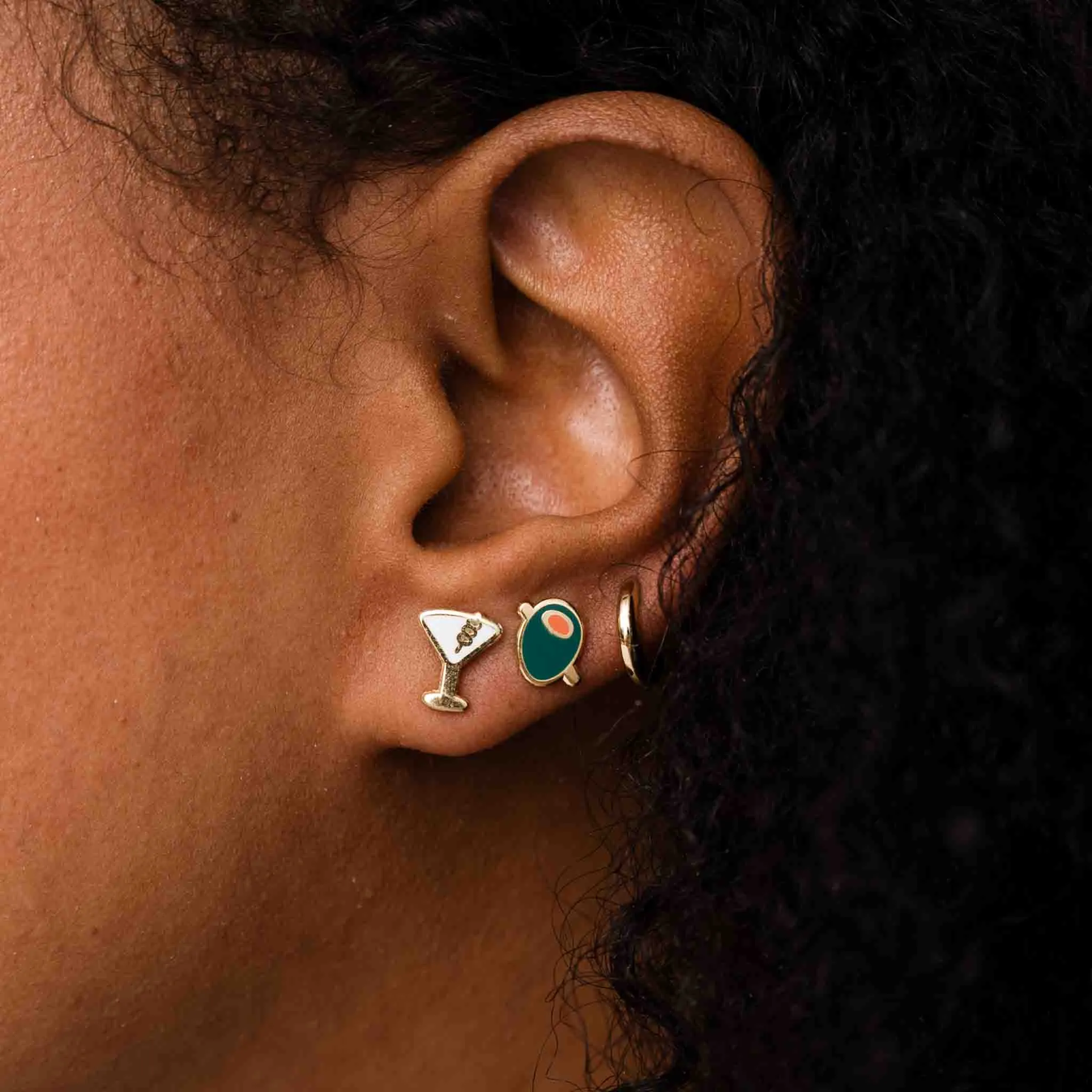 Martini Stud Earrings sold by Modcloth product image thumbnail 3
