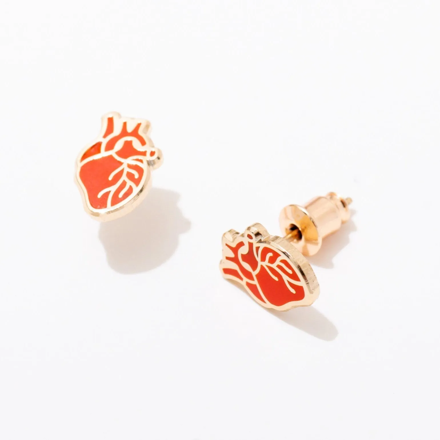 Anatomical Heart Stud Earrings sold by Modcloth product image thumbnail 3