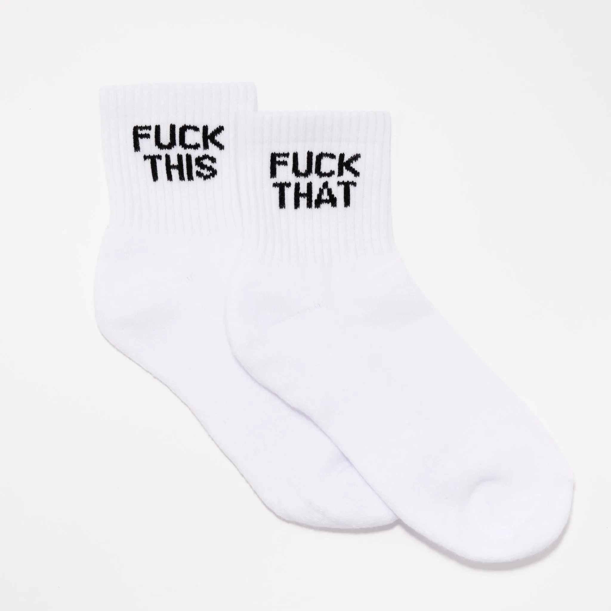 Fuck This Fuck That Quarter Crew Socks sold by Modcloth product image thumbnail 2