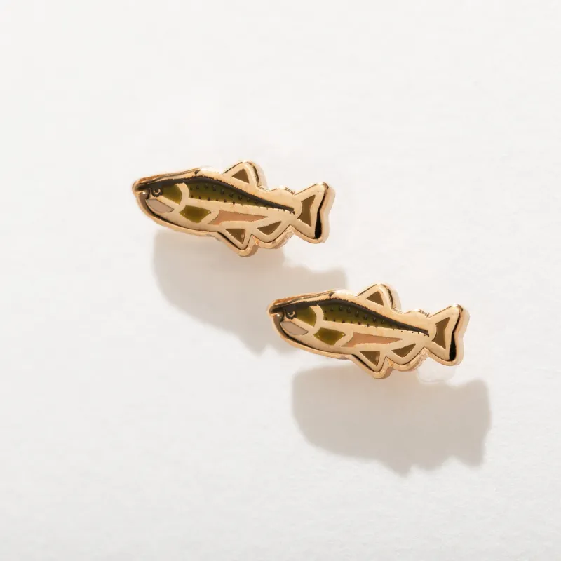 Salmon Fish Studs sold by Modcloth