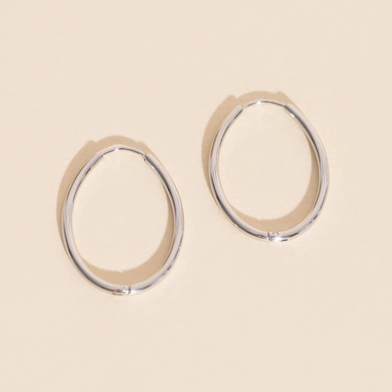 Oval Rounded Huggie Hoop Earrings sold by Modcloth product image thumbnail 5