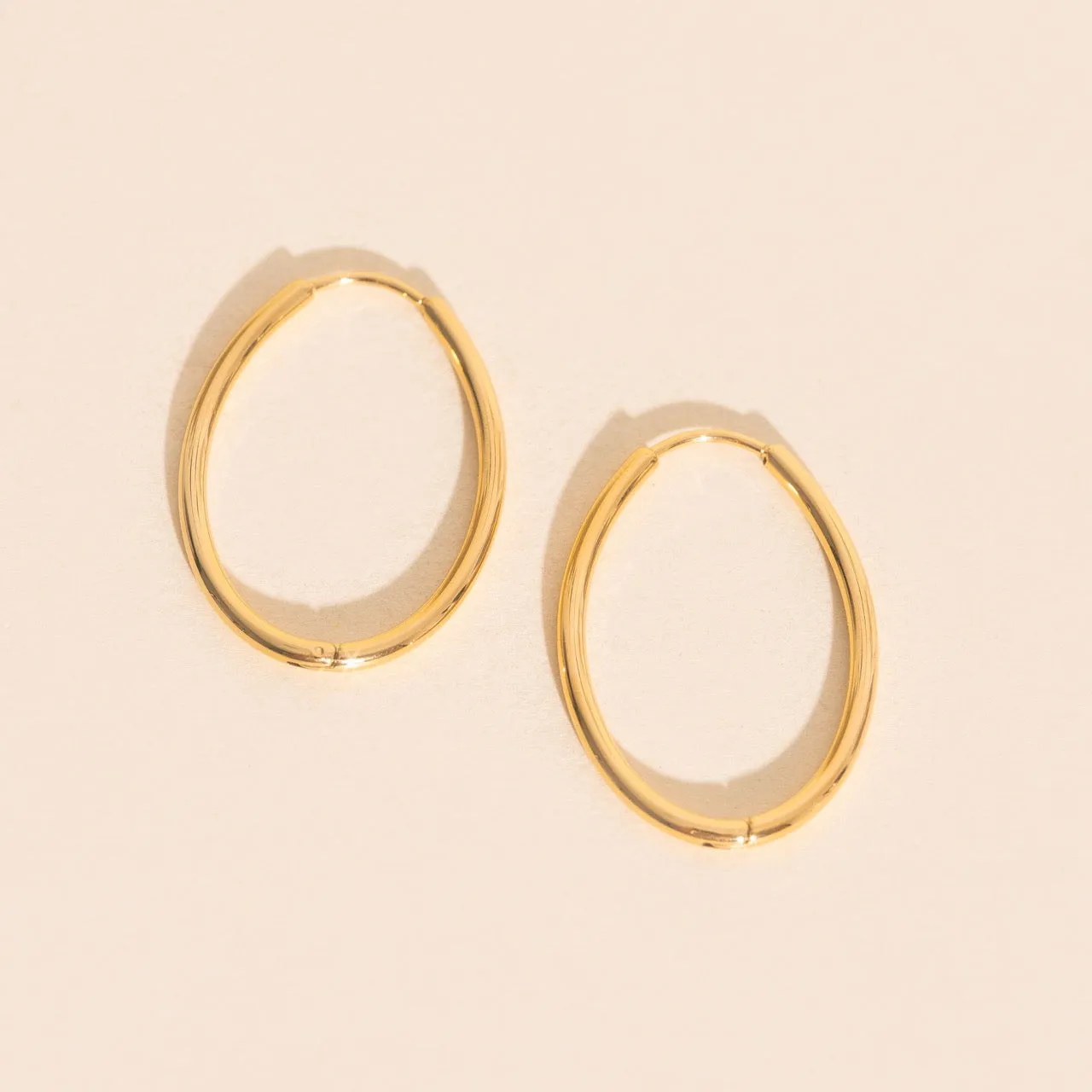 Oval Rounded Huggie Hoop Earrings sold by Modcloth product image thumbnail 3