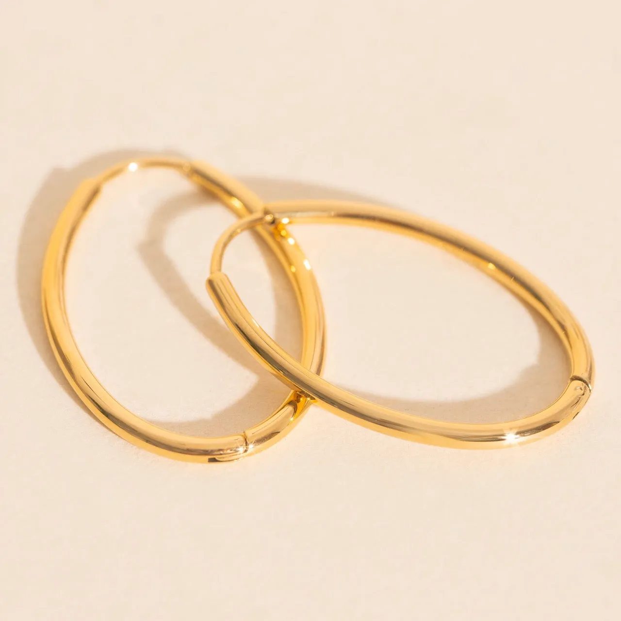 Oval Rounded Huggie Hoop Earrings sold by Modcloth product image thumbnail 4