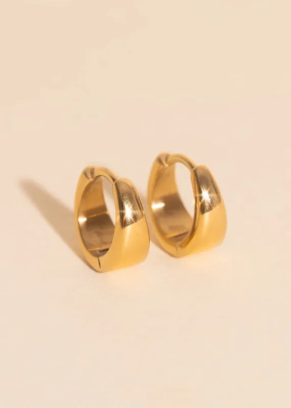 Chunky Teardrop Mini Huggie Hoop Earrings sold by Modcloth