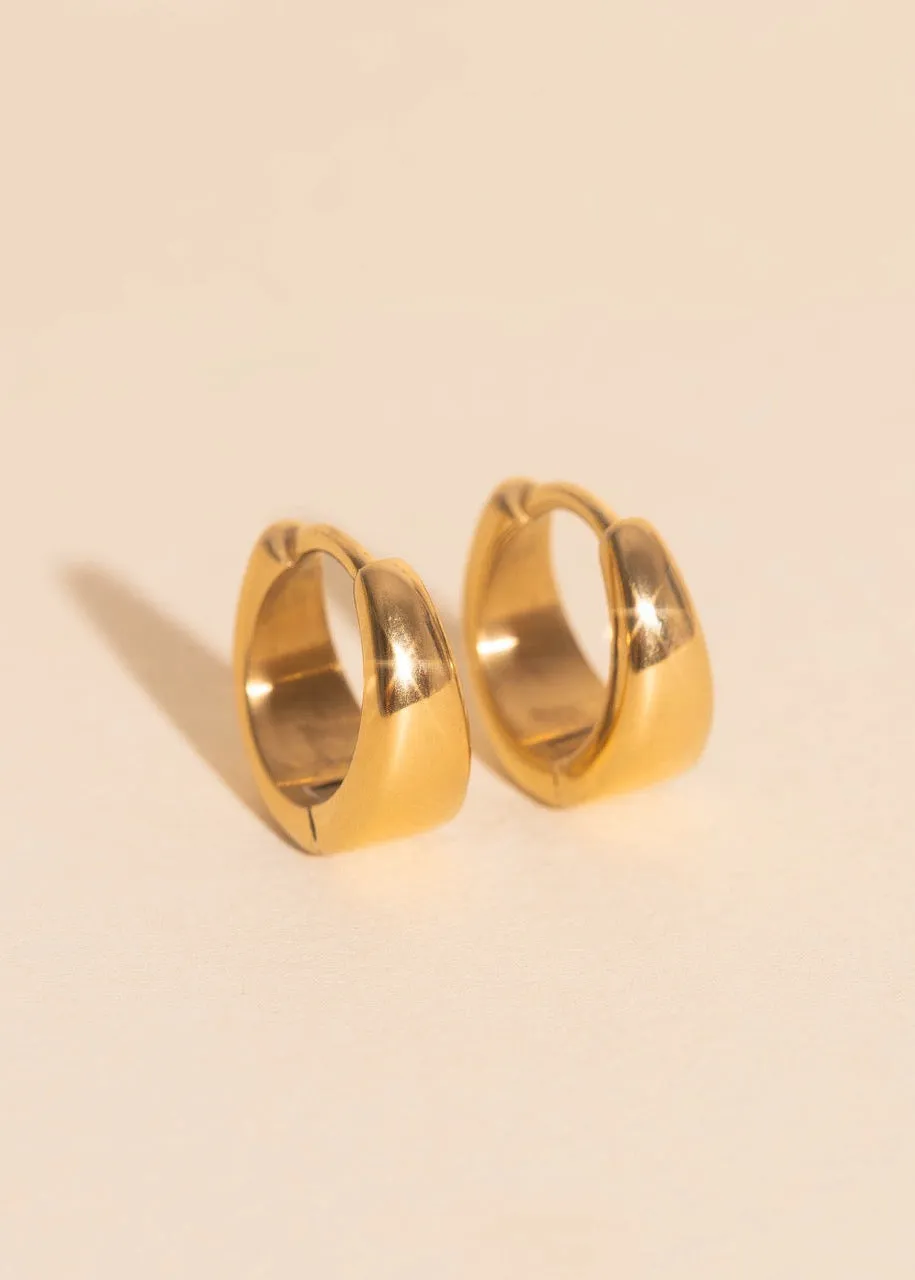 Chunky Teardrop Mini Huggie Hoop Earrings sold by Modcloth