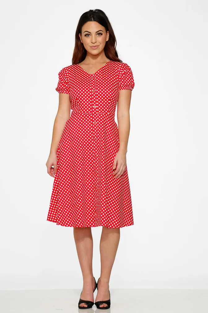 Dolly Dotty Swing Dress in Red sold by Modcloth product image thumbnail 3