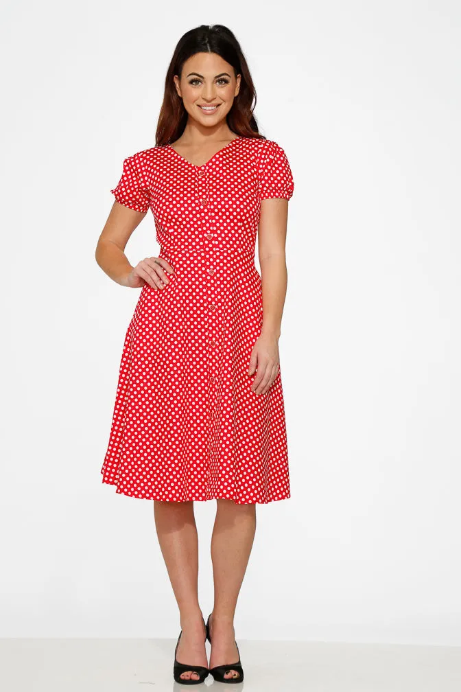 Dolly Dotty Swing Dress in Red sold by Modcloth product image thumbnail 4