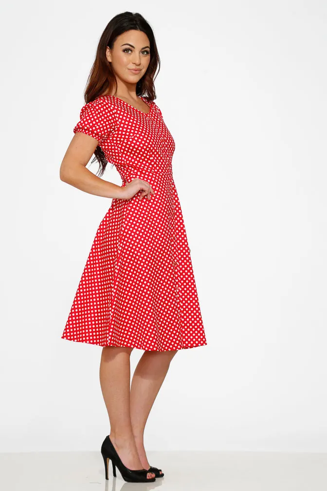 Dolly Dotty Swing Dress in Red sold by Modcloth product image thumbnail 5