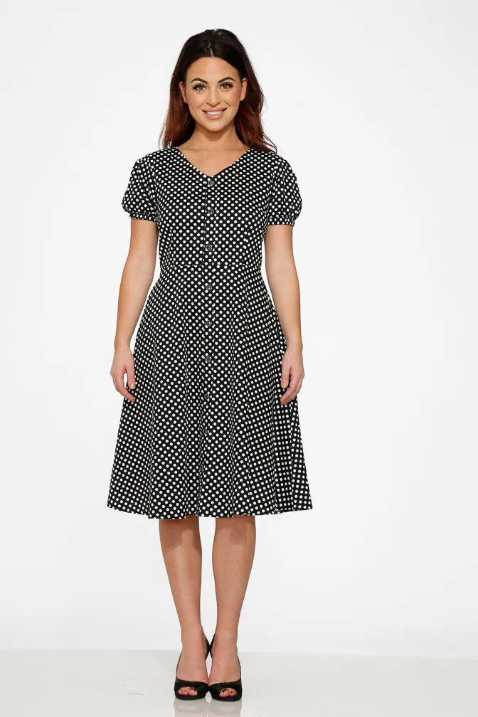 Dolly Dotty Swing Dress in Black sold by Modcloth product image thumbnail 4