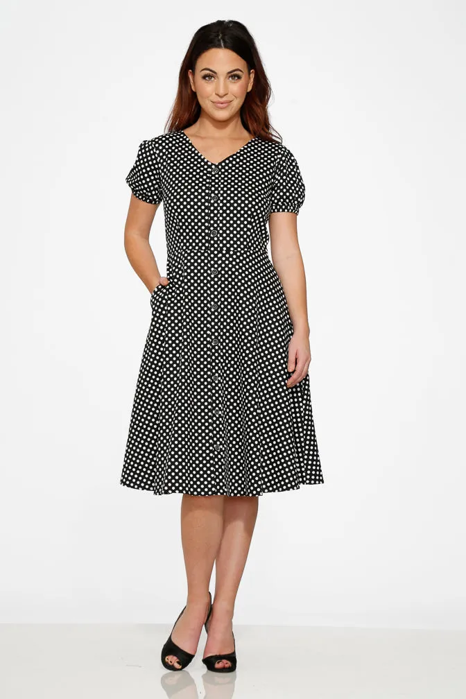 Dolly Dotty Swing Dress in Black sold by Modcloth product image thumbnail 5