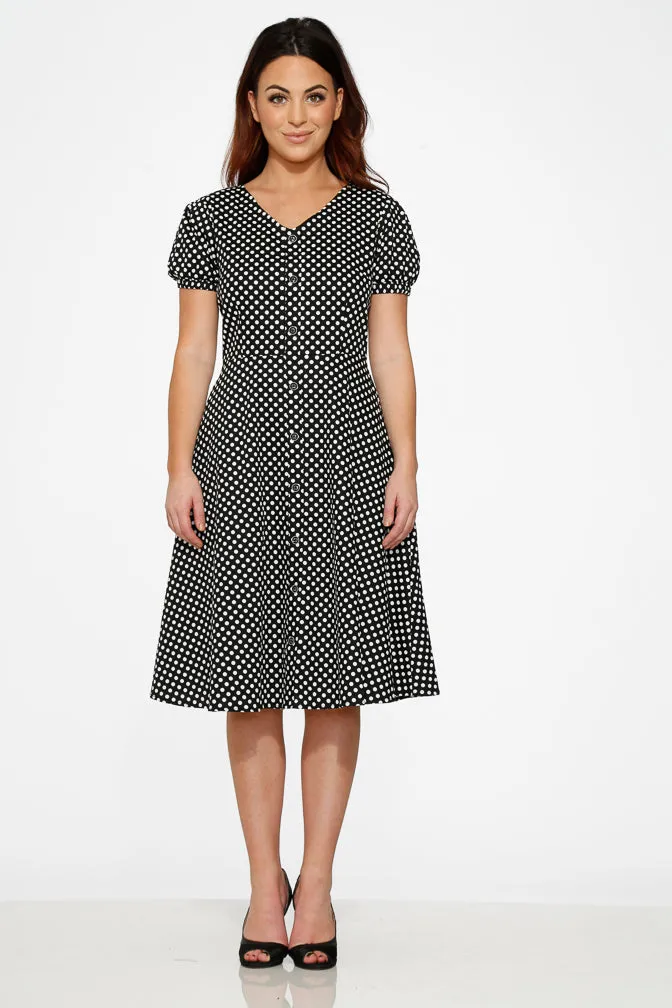 Dolly Dotty Swing Dress in Black sold by Modcloth product image thumbnail 3