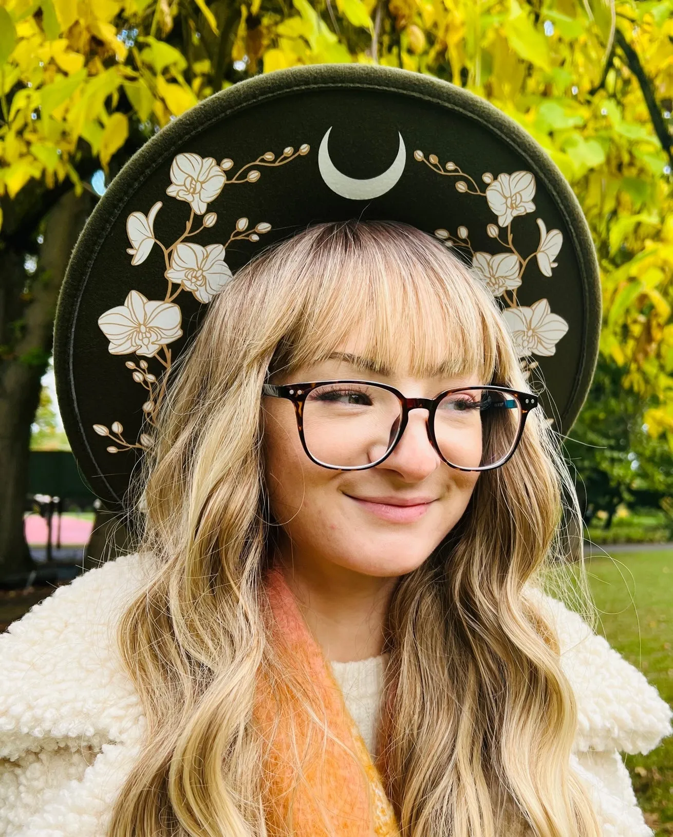 Vegan Felt Hat - XL Brim - Orchids sold by Modcloth