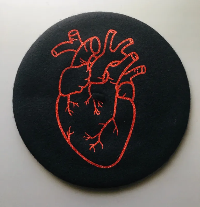 Vegan Felt Beret - Black - Anatomic Heart sold by Modcloth