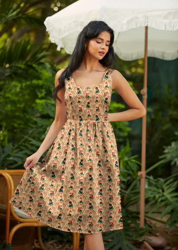 Retro Fit & Flare Dress Woodland Scout made by Retrolicious