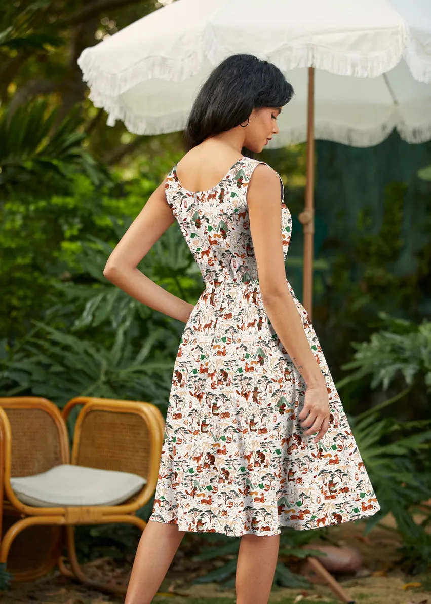 Retro Fit & Flare Dress Campsite sold by Modcloth product image thumbnail 3