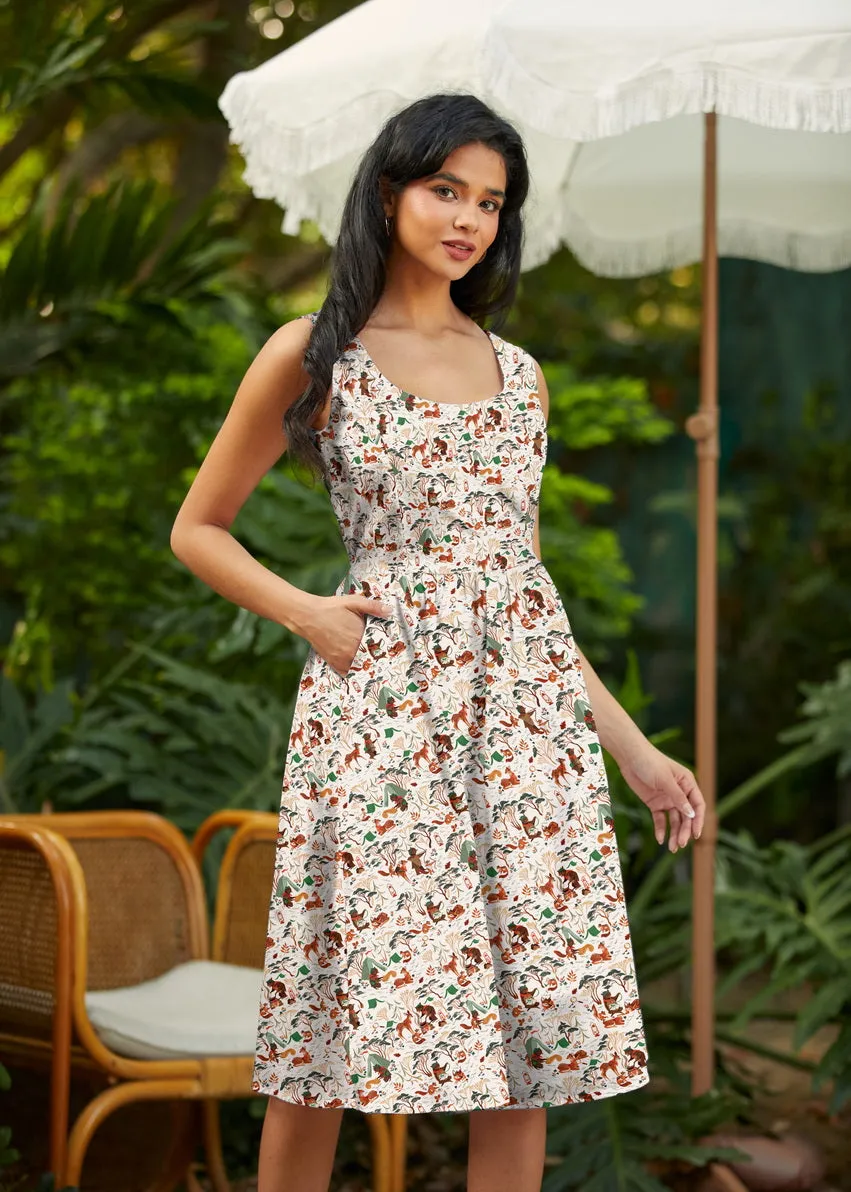 Retro Fit & Flare Dress Campsite sold by Modcloth product image thumbnail 2