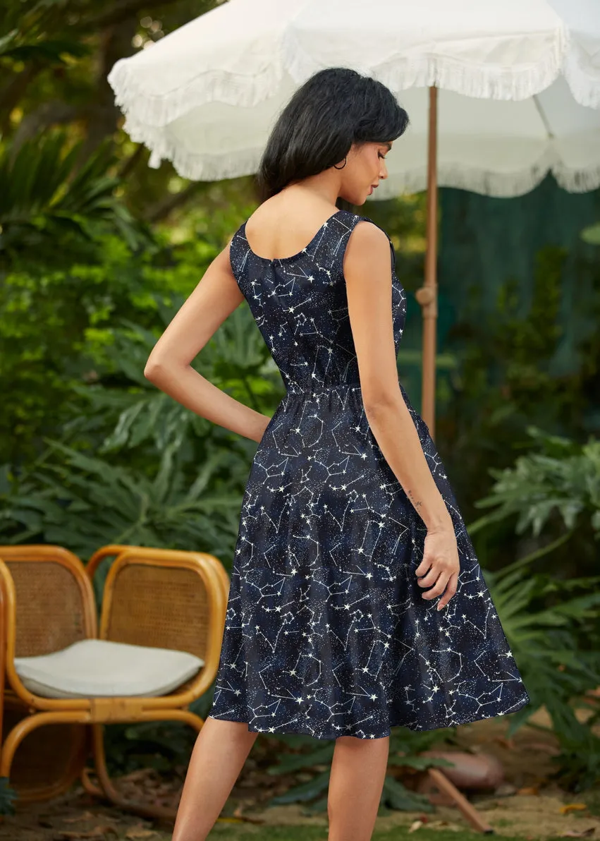 Retro Fit & Flare Dress Glow in the Dark Constellations sold by Modcloth product image thumbnail 4