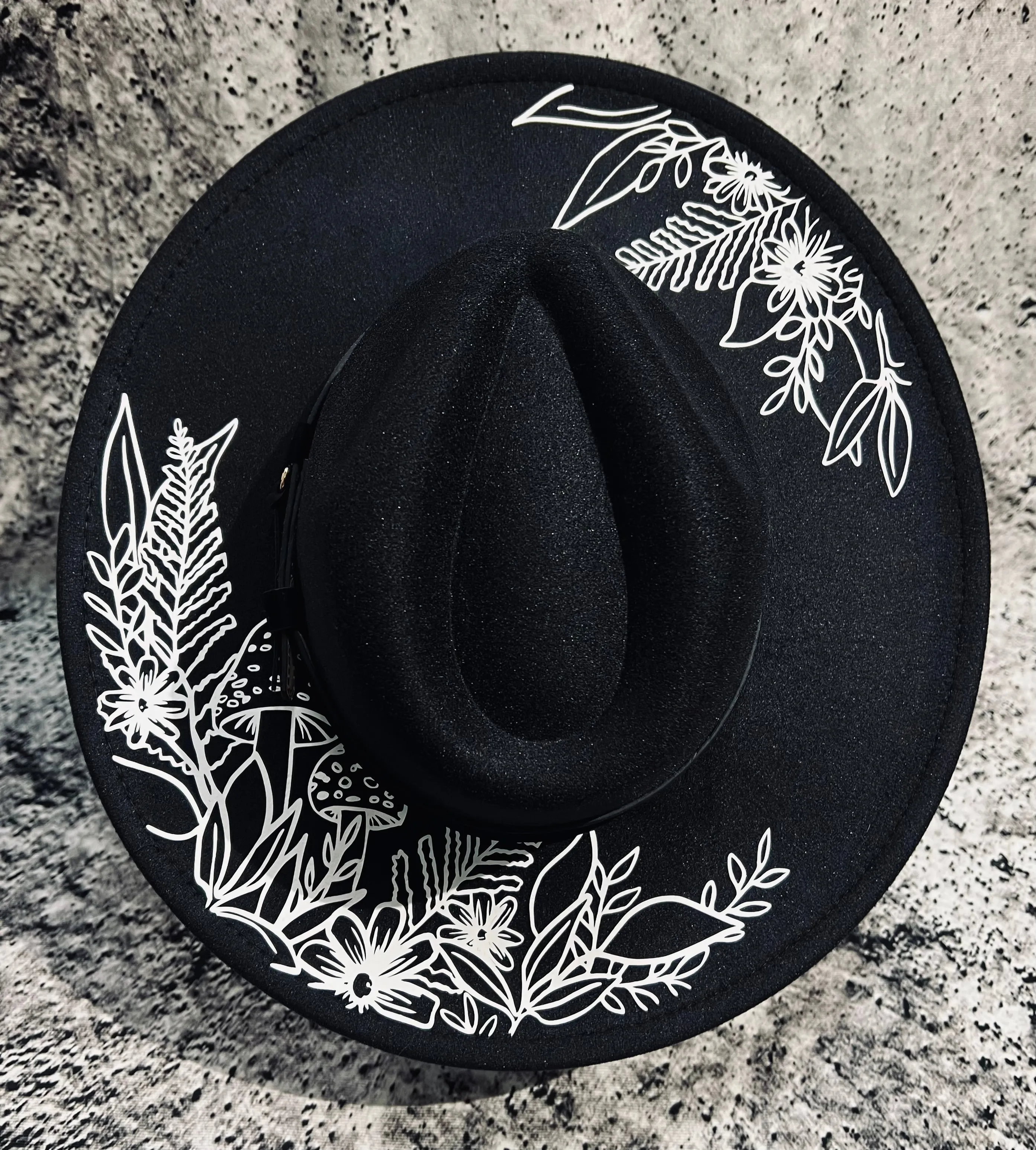 Vegan Felt Hat - XL Brim - Cottage Floral sold by Modcloth