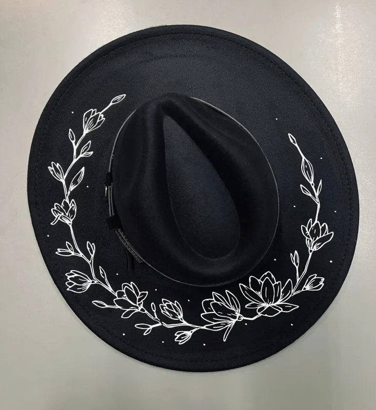 Vegan Felt Hat - XL Brim - Magnolias made by Modcloth
