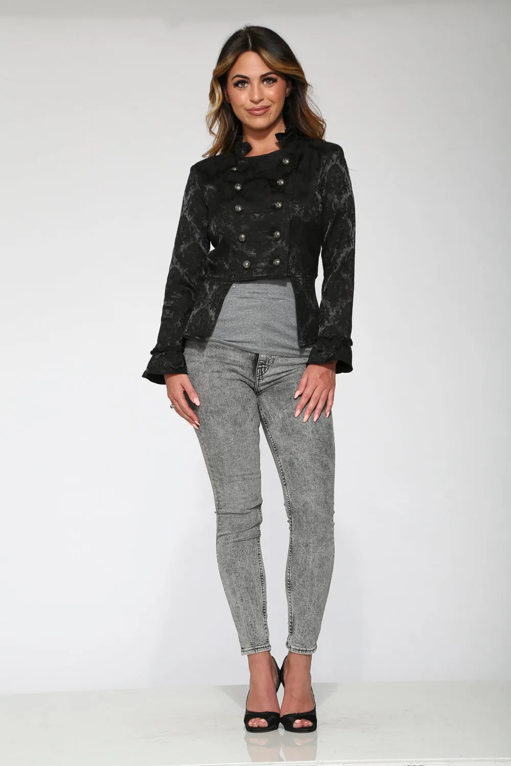 Black Brocade Jacket sold by Modcloth product image thumbnail 3