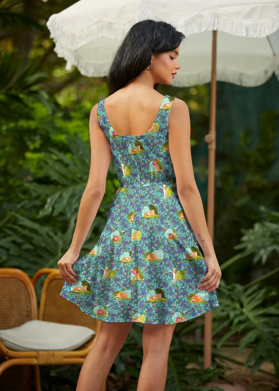 Stretch Cotton Skater Dress Cats sold by Modcloth product image thumbnail 4
